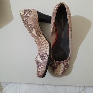 Rockport total motion snakeskin pumps